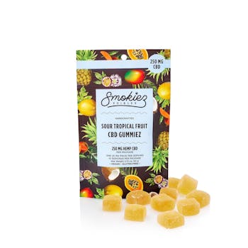 Gummiez | Sour Tropical Fruit Chews | THC | 250mg | Smokiez